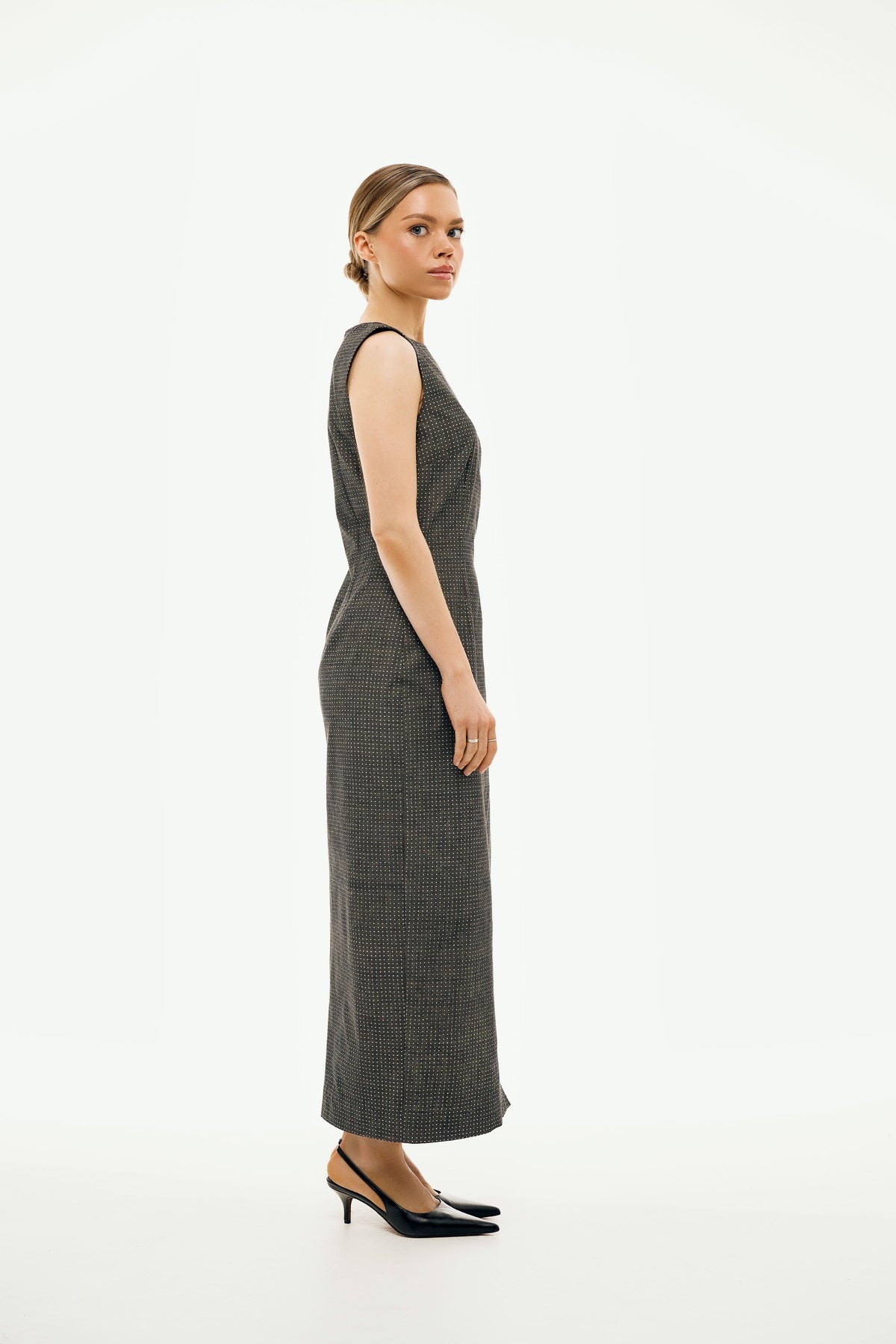 Michelle Polka Dot Black Maxi Dress | Organic Cotton