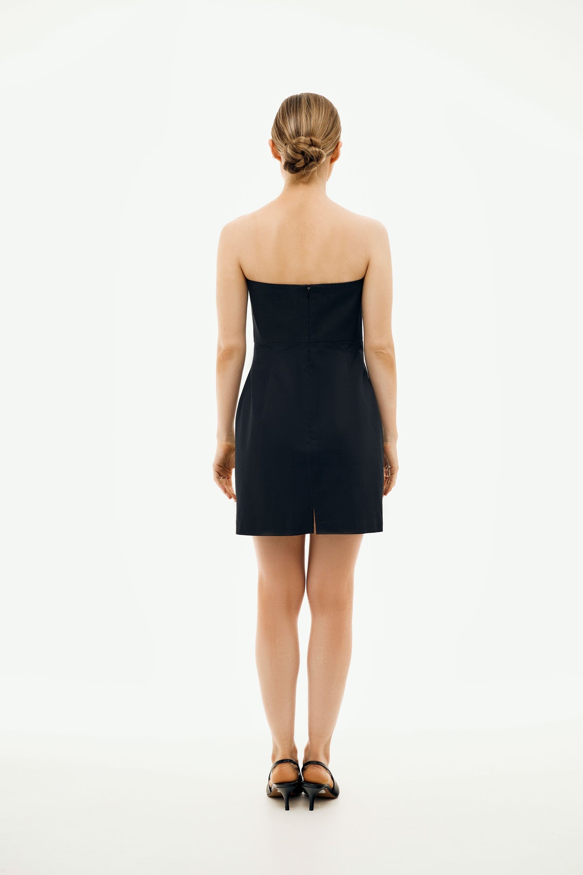 Victoria Black Strapless Mini Dress | Organic Cotton