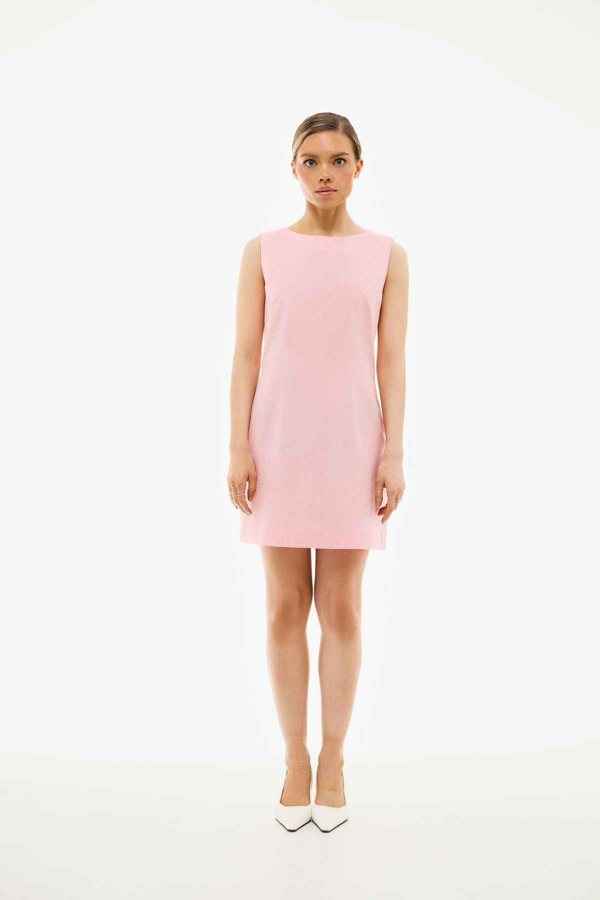 Me Esse Anna Light Pink Mini Dress | Organic Cotton