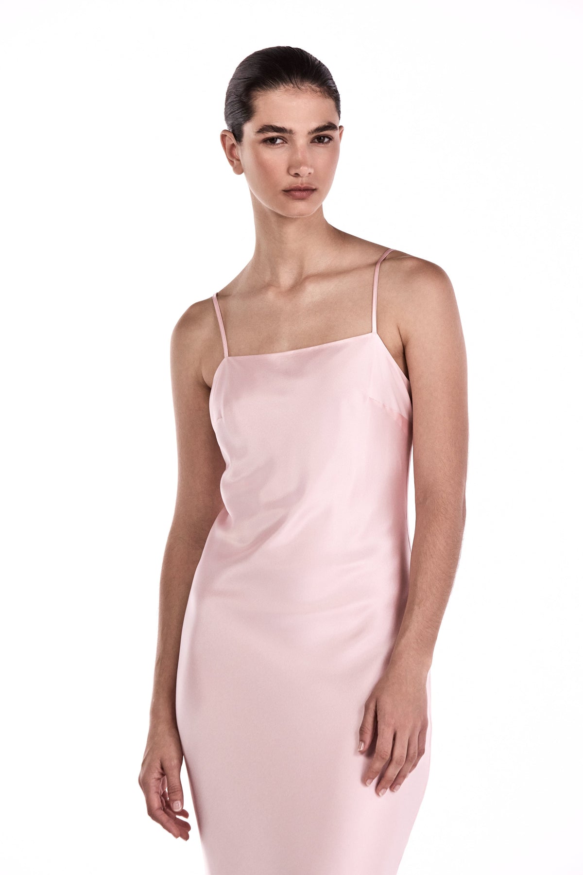 Me Esse Aurora Marshmallow Pink Slip Dress | Stone-Washed Silk