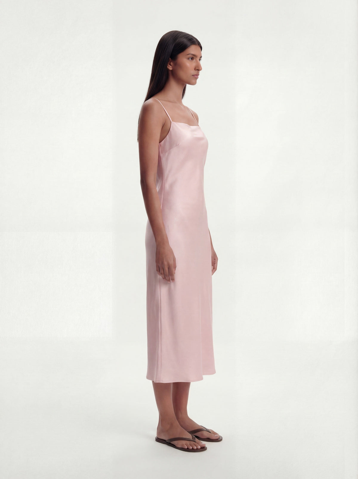 Me Esse Aurora Marshmallow Pink Slip Dress | Stone-Washed Silk