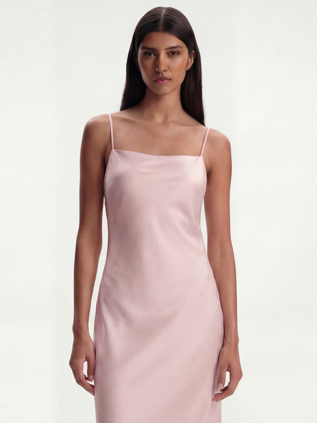 Me Esse Aurora Marshmallow Pink Slip Dress | Stone-Washed Silk