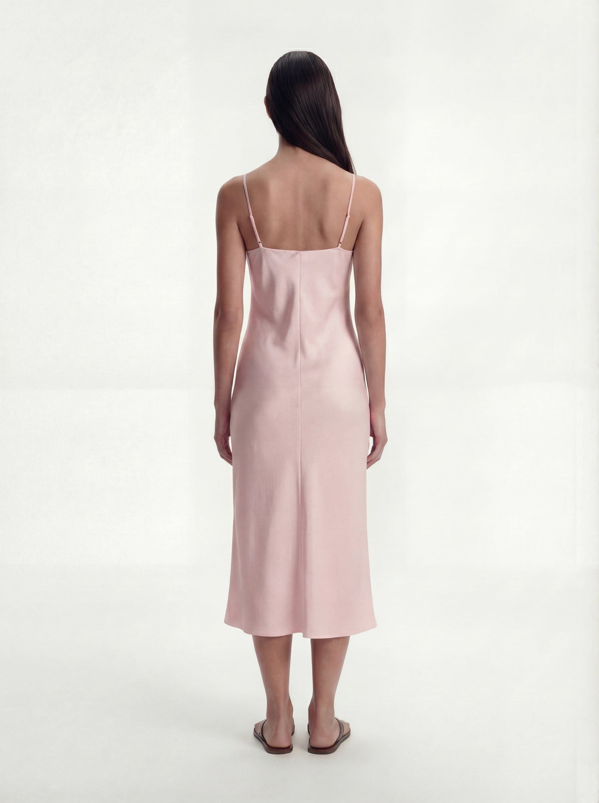 Me Esse Aurora Marshmallow Pink Slip Dress | Stone-Washed Silk